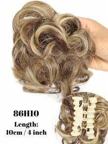 爪夹式凌乱发髻假发片 合成波浪发髻甜甜圈盘发发髻假发片 女士女孩接发 - 彩色 - 查看 22
