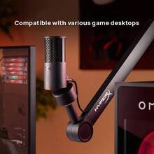 HyperX The SoloCast 2 Microphone Is A Professional Microphone For Gaming, Esports, Live Streaming, And Singing. It Features One-Button Mute, Plug-And-Play Functionality, High-Resolution Audio Quality, And Is Compatible With Operation Delta Force. - View 6