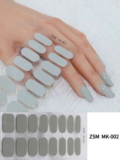 Gel Nail Strips, Nail Gel Stickers Work With Any UV Lights, Long-Lasting Nail Wraps, Stick On Nails For Women Easy To Apply & Remove