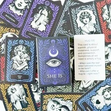 52张灵性疗愈卡、积极肯定卡、自我关怀情绪卡，圣诞节和情人节节日礼物 - 彩色 - 查看 2