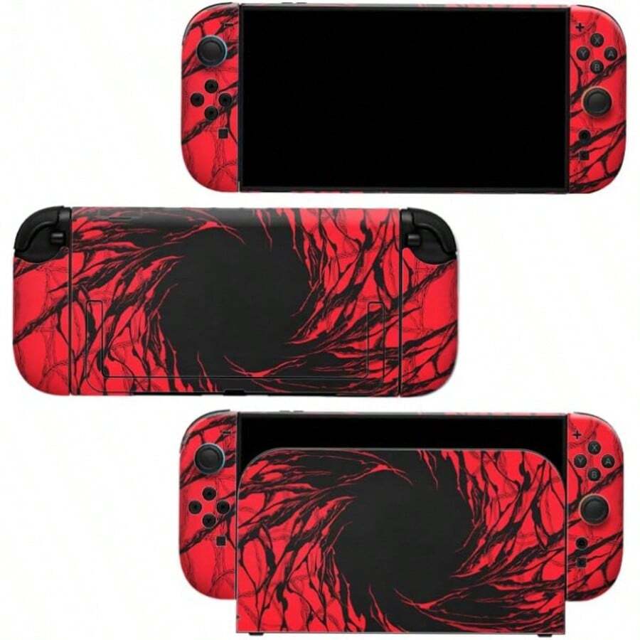 For Switch 2 Skin Wrap Cover Decal Sticker Wrap Vinyl Graffiti Pattern (Black-Red Graffiti) - View 1