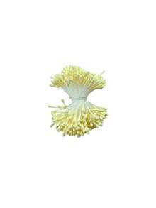 400/800pcs Artificial Flower Stamens, Faux Pearl Stamens, Home Floral DIY Decor, Suitable For Wedding Floral Arrangements, Handmade Home Decor, Easter, Mother's Day, Father's Day - Light Yellow - View 7