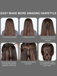 2pcs Black Fashion Hair Braiding Tool, Hair Styling Accessories Hair Tool Kit - Black 2 Piece Set - View 3