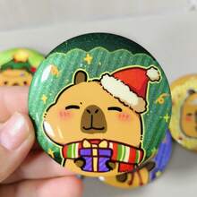 Carpe Diem 闪亮双闪 58mm 徽章，可爱卡通锡合金胸针，收藏礼品 - 彩色 - 查看 3