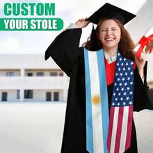 1PC Custom Mixed Country Flag Graduation Sash- Personalized Name Graduation Graduation 2026 Gift - Personalized Graduation Sash With Photo Text - Graduation Ceremony Gifts For Unisex Adults 72" Long - Style 03 - View 4