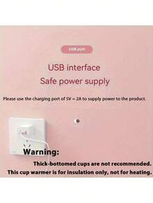 Cop Rose 智能 USB 饮料加热器 - 可调节 3 档温度杯垫，适用于办公室、露营和野餐，适用于大多数杯子 - 彩色 - 查看 10