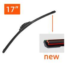 1PC Dual Rubber Strip Wiper Blade Boneless Wiper Blade For Car Front Windshield Universal J/U Hook Wiper Blade 13"14"15"16"17"18"19"20"21"22"23"24"25"26"28"30" Automotive Parts - 1PC - View 17