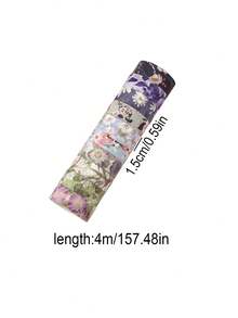 10 Rolls Of Fresh Plant Flowers Washi Tape, Creative Different Flowers Pattern Decorative Tape, Suitable For Scrapbooking, Notebook, Photo Album Decoration Material - Sets - View 2