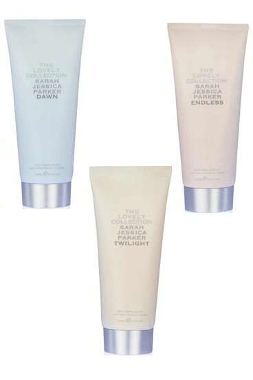  Sarah Jessica Parker SJP The Lovely Collection Body Lotion Trio Offer 100ml Dawn, Endless And Twilight Skin Care