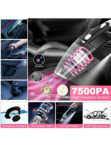 25pcs Car Cleaning Wash Kit Interior Detailing Set With High Power Handheld Vacuum Windshield Tool Gel Tire Brush Complete Car Care Tools Gift Kit - 25 cái - Xem 2