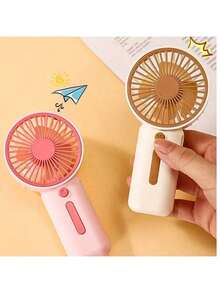 SOKANY 1 pieza Ventilador portátil de mano a batería (Baterías no incluidas), 1 velocidad, requiere 2 baterías AA, ventilador de bolsillo de tamaño mini para viajes al aire libre - Soporte de Mano - Ver 6