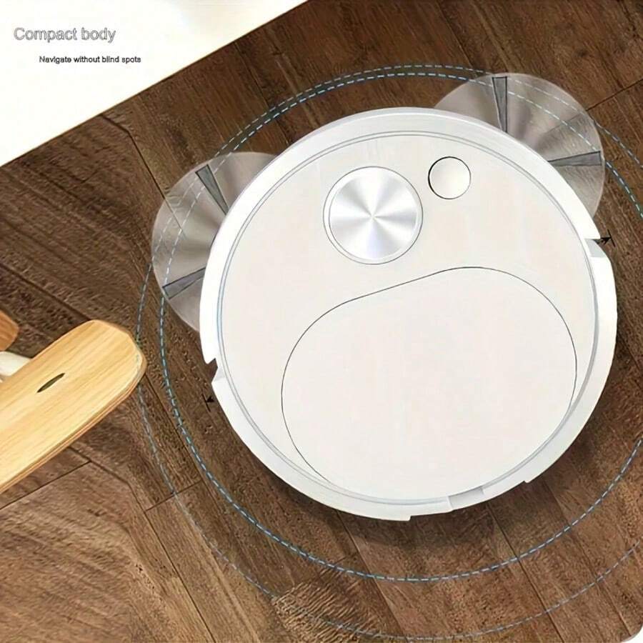 Intelligent Robot Vacuum Cleaner, Sweeping, Vacuuming & Mopping 3-In-1 Robot, Mini Vacuum Cleaner For Home, Offices, Apartments, Low Noise Rechargeable Cleaner For Hardwood, Tile, Linoleum Floors