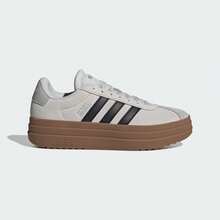 Women's Adidas VL COURT BOLD "T-Toe" Retro Platform Casual Sneakers - Light Grey - View 4