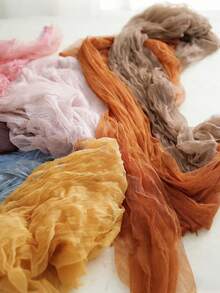 Cheesecloth Table Runner, (60/90*180/300cm) Solid Color Runner Gauze Boho Wedding Decor Romantic Table Runner For Wedding Birthday Party - Cheese Cloth - View 7