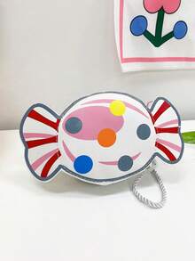 1 pieza Bolso de hombro mini de cuero sintético con cierre de cremallera, estilo lindo y adecuado para uso diario para niña joven - dulce - Ver 15