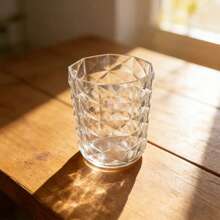 Transparent Diamond-Patterned Water Cup, Acrylic Beverage Cup, Shatterproof And Durable, Diamond-Patterned Cold Drink Cup, Multifunctional Diamond-Patterned Cup With Storage Holder - Clear - View 5