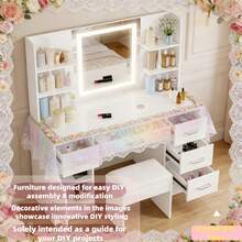 Vanities & Vanity Benches - White - View 4