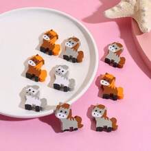 12pcs New Cartoon Pony New Year Cute Eraser+12 Pencil Primary School Stationery Award Gift, Back To School, Valentine's Day, Christmas, Gift - Multicolor - View 9