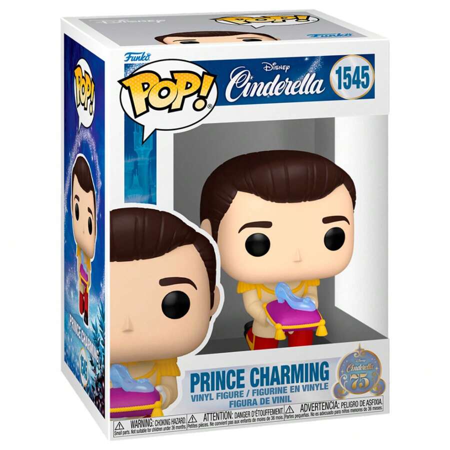Disney Funko POP - 王子人偶 #1545 - 9厘米收藏級乙烯基人偶 - 王子腳踩水晶鞋,置於靠墊上 - 官方正品 - 收藏家禮物 - 西班牙大陸地區24/48小時免費送貨 ✅ - 選項 3 - 查看 1
