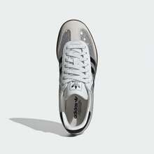 Women's Adidas SAMBA OG W "T-Toe" Classic Rhinestone Sneakers, Sports Shoes, Casual White Shoes - Light Grey - View 8