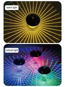 1pc Solar Powered RGB Color Changing Water Floating Light, Solar Powered Pool Light, Suitable For Outdoor Pond, Fish Pond, Swimming Pool, Hot Tub, Pond And Garden Decor, Solar Swimming Pool Light, Outdoor Atmosphere Lighting - Clear - View 9