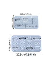 Droplet Shaped Hollow Silicone Mold,Silicone Resin Casting Molds Set With Leaf And Irregular Shapes - DIY Epoxy Resin Jewelry Making Kit For Women's Earrings, Pendants, Rings, And Crafts - Geometric Jewelry Craft Supplies - Clear - View 11