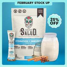 Salud 2-In-1 Hydration & Immunity Packets – Horchata Flavor – With Electrolytes, Immune Support, Elderberry & Dairy & Soy Free - 400mg, 250mg, 100mg, 15 Servings - Healthcare, Vitamin - 1 - 查看 1