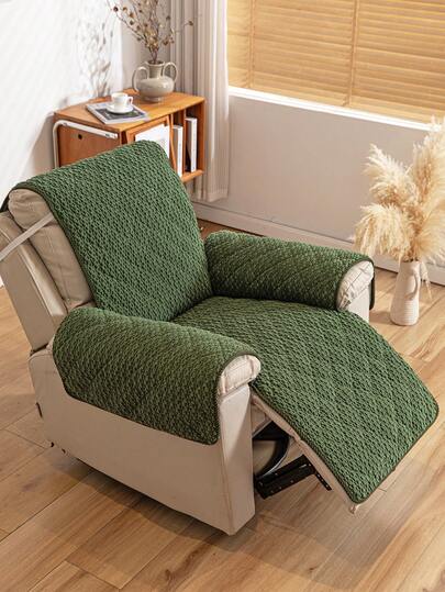 1件加厚绒面单人沙发套，扶手靠背套，宠物友好，防滑防污，松紧带固定，可机洗不褪色，秋季装饰，房间装饰，返校季，学习用品