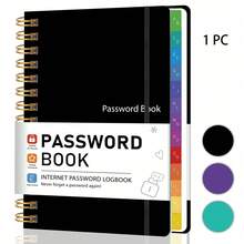 1pc Minimalist Password Notebook With Letter Index, Size 5.7" X 7.7" Hard Cover Password Book With Website, Username And Notes, Suitable For Elderly, Adults And Students, Office Supplies, Women's Desktop Decor, Teacher's Day Gift, Mother's Day Gift - Alphabet Password Notebook - View 15