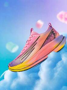 专业跑鞋，采用碳板技术，轻盈缓震，防滑减震橡胶外底，透气性佳，配色有白色、红色、紫色、粉色、黑色可选，适合健身房训练，男女皆宜，高性能时尚设计，四季皆宜的公路跑鞋。 - 夢幻紫 - 查看 7