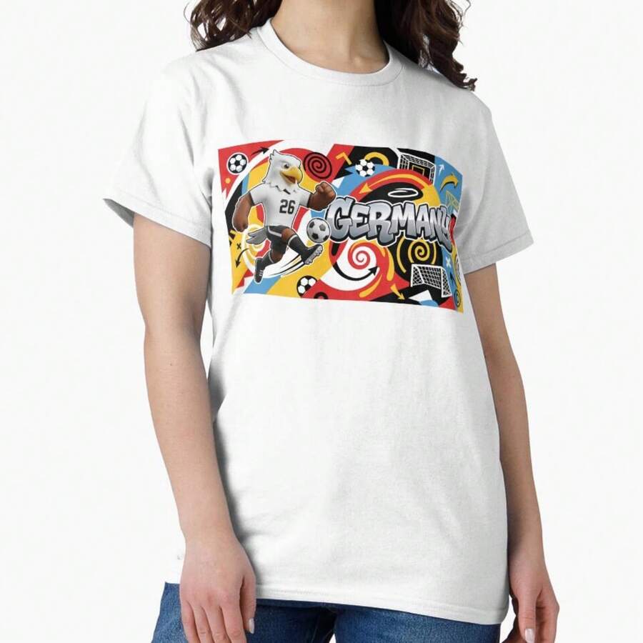 World Cup 2026 Germany Soccer Team Original Art Classic T-Shirt - White - View 1