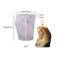 Religious Icon Series Silicone Mold For DIY Aromatherapy Candles, 3D Religious Candle, Plaster, Resin Craft Gift Mold - White - View 6