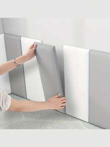 1pc/4pcs Vintage Thick Soft Adhesive Foam Leather Wall Stickers, Odorless, Shock-Absorbing, Suitable For Home Decor, Cabinets, Tables & Chairs, Room Backdrop, TV Background, Waterproof, Washable, Removable, Bedside Wall Cushion Bumper Pad - Multicolor - View 1