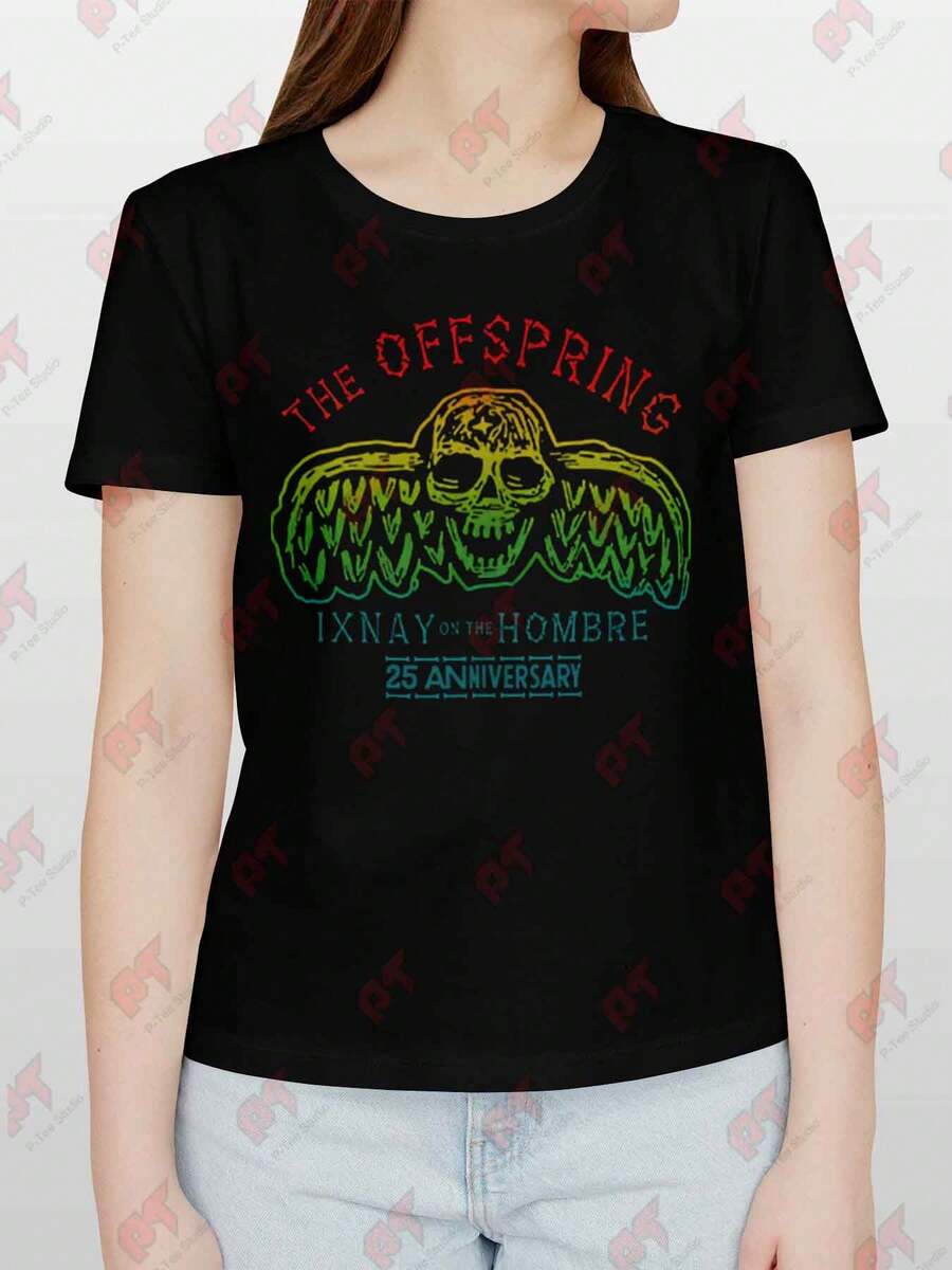 Offspring Ixnay On The Hombre 25th Crowned Skull T-Shirt - Black - View 1