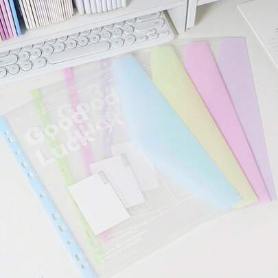 Modern Color 11-Hole Hook And Loop A4 PP Waterproof Document Bag, Suitable For Student Exam Papers And Office Binder Organization