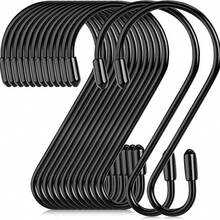 10pcs S-Shaped Heavy Duty Stainless Steel Hanging Hooks, Metal Curtain Hooks For Pans, Pots, Cups, Plants, Bags, Jeans, Towels - Gold - View 8