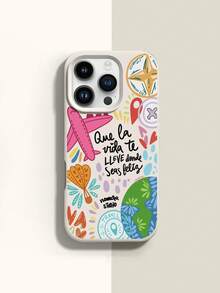 1pc Creative Red Stripe Remote Control Car Pattern Liquid Silicone Soft Phone Case, Shock-Proof Material Compatible With IPhone 11/12/13/14/14Plus/15/15Plus/16/16Plus/7/8Plus/17/17Pro And Other Models - Multicolor - View 3