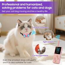 No Shock Dog Training Collar With Remote, Dog Vibration Collar With Controller Beep And Vibrate Only, Lock Waterproof Rechargeable Vibrating Collars For Dogs(10-120 Lbs)-No Prongs (Black) - Pink - View 5