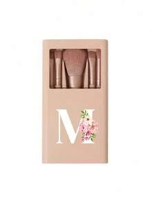 Portable Makeup Brush Set With Mirror, Soft And Fluffy, Pink Floral Letter Pattern, Boxed Makeup Brush Set, Multi-Functional Makeup Brush Set, Makeup Brush Box With Mirror, Mini Multi-Functional Makeup Pen, Foundation Brush, Eyeshadow Brush, Beginner Makeup Tools - Multicolor - View 19