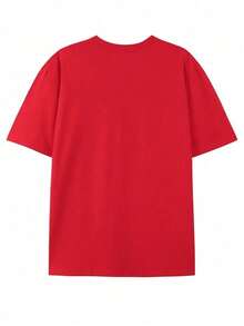 Authorized Disney Toy Story Buzz Lightyear Star Rocket Planet Printed Men's T-Shirts, T-Shirts For Leisure And Comfort, Breathable And Light, Fashionable Street Clothes, Men's Casual Shirts. - Red - View 2