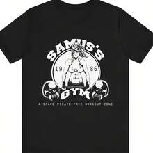 Samus Aran Gym T-Shirt - Metroid Workout Tee - 1986 Retro Gaming Apparel - Black - View 1