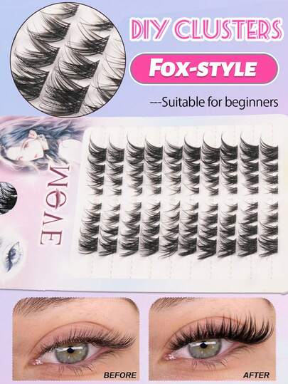 80pcs/10 Pairs 8-14mm Natural Curly Criss-Cross Soft Reusable False Eyelashes, Elongate Outer Corner Lashes, Suitable For Daily Wear, Wedding, Date, Party, Music Festival