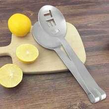 Prensa para bolsitas de té plateada, pinza ovalada de acero inoxidable para bolsitas de té, pinza y soporte para colador de té, adecuada para sujetar cubitos de hielo, azúcar, coladores y filtros de té, accesorios para té. - Plateado - Ver 7