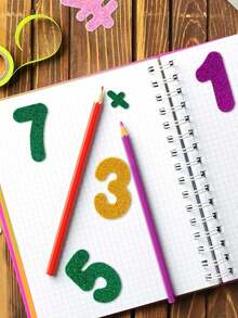 160pcs Glitter Foam Stickers Self-Adhesive Number Stickers, Craft Supplies, Number Labels, Art Projects, Back To School Decor, Handmade, Party Favors, Glitter Foam Stickers Self-Adhesive Number Stickers, Craft Supplies, Number Labels, Art Projects, Back To School Decor - Multicolor - View 4