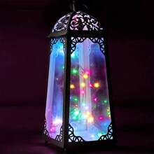 10/20/30 piezas Luces de cadena de alambre de cobre con pilas, longitud de 0.98/1.98/2.98 m, adecuadas para dormitorio, fiesta interior, boda, cumpleaños, manualidades DIY, Día de San Valentín, Pascua, decoración navideña, blanco cálido/blanco/multicolor, baterías no incluidas - Lámpara de alambre de cobre - Ver 7