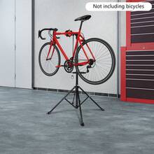 SHIOUCY Fahrradhalterung mit Werkzeugträger, Fahrrad Montageständer, Profis Fahrradreparaturständer bis 50kg, klappbar und 360° Drehbare Halterung, Reparaturständer Fahrrad, Höhenverstellbarkeit für Mountainbikes, Elektroräder - Schwarz und Rot - Übersicht 3