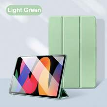 Smart Flip Cover Case For 11-Inch Pad SE (2023), 12.1-Inch Pro (2024), 11-Inch 2 (2025), Auto Wake/Sleep, Solid Color TPU Material Protective Shell - Light Green - View 6