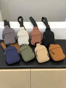 1 pieza Bolso de pecho/bandolera casual de nailon para adolescentes - A - Ver 1