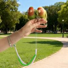 1 Set Elastic Expandable Lightweight Bird Leash With Anti-Bite Leg Rings, Stainless Steel Flight Training Rope, Parrot Flight Suit For Parrots, Parakeets, Cockatoos, Cockatiel And Other Bird Owners - View 2