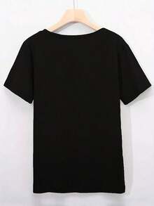 Women T-Shirts - Black - View 2